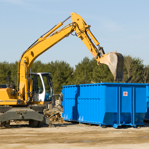 are there any restrictions on where a residential dumpster can be placed in Monon